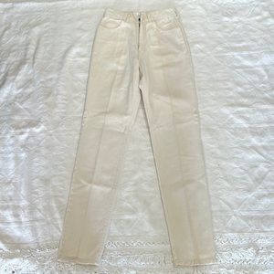 MODA INT’L pants cream white midrise jeans high waist sz 6